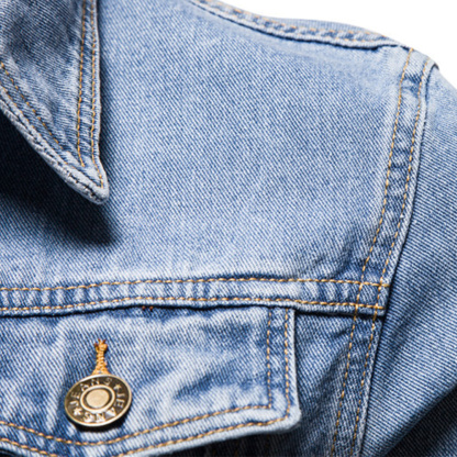 Alberchris™ 2024 New Men's Long Sleeve Lapel Denim Jacket