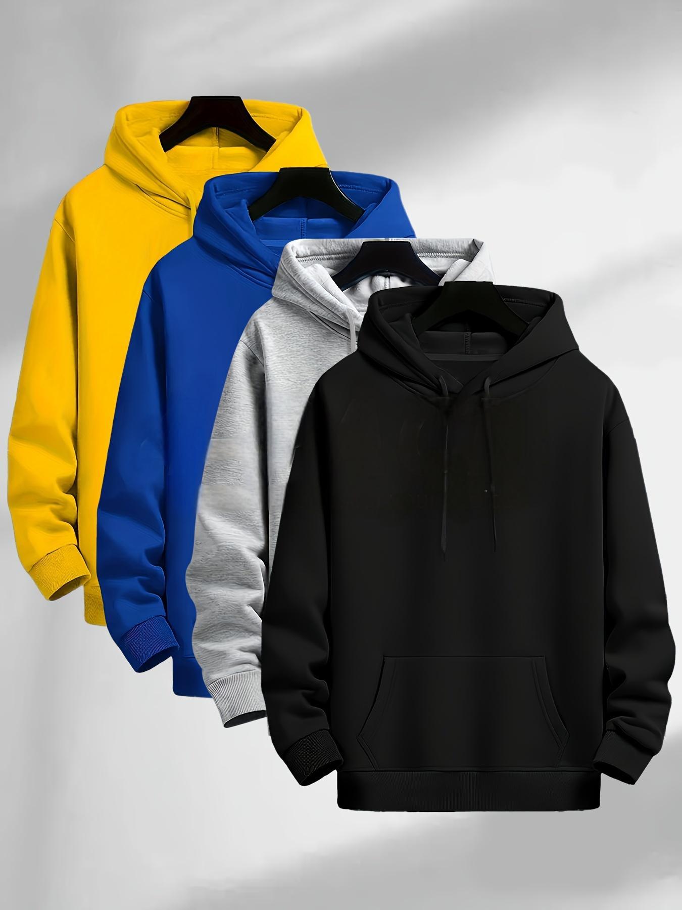 Lässiges Herren-Kapuzenpullover-Set für Herbst/Winter (4-teiliges Set)