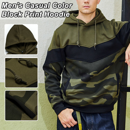Alberchris™ Men's autumn and winter new retro color matching loose large size casual hoodie