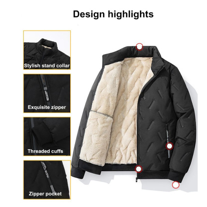 Alberchris™ Autumn and winter men's lambswool cotton coat + cotton pants two-piece suit