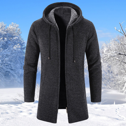 Alberchris™ Men's mid-length hooded sweater jacket