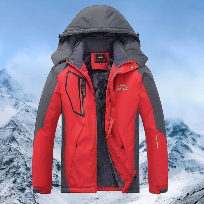 Alberchris™ New style of velvet waterproof and windproof men's warm hooded jacket for winter