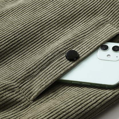 Alberchris™ New winter thickened corduroy men's stand-up collar lambskin jacket