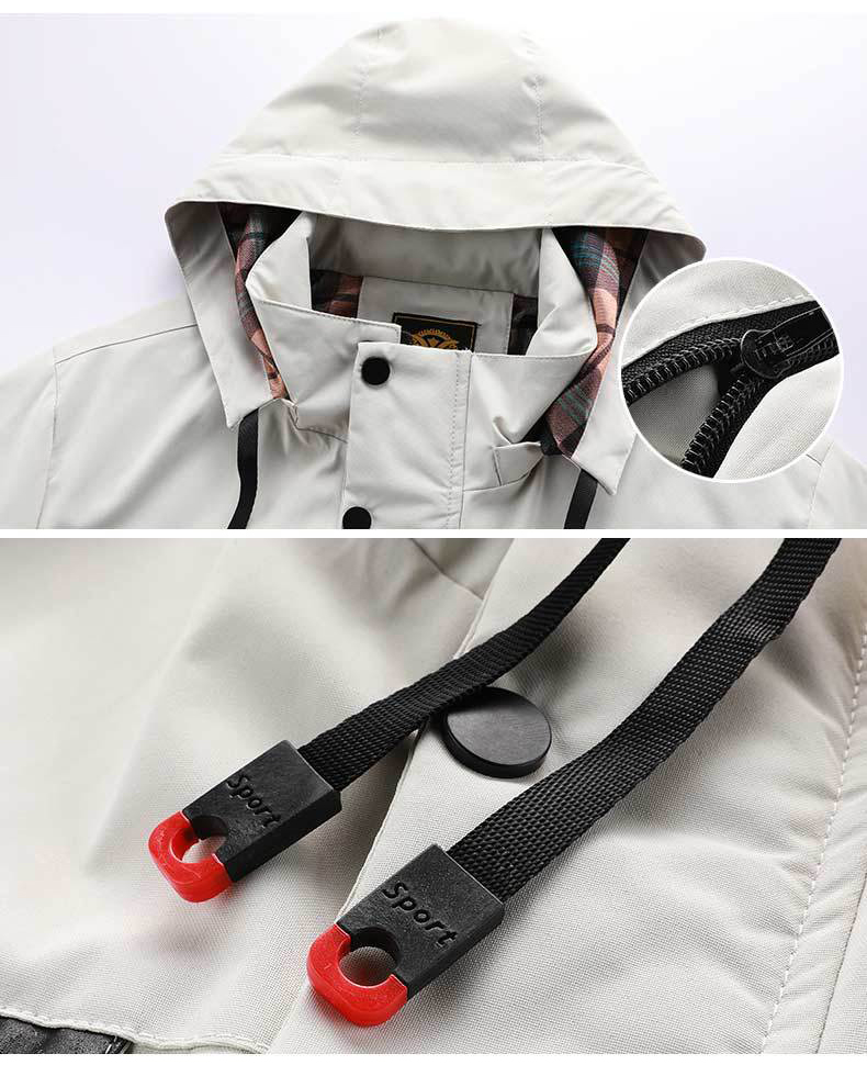 Alberchris™ Men's Mid-Length Hooded Rainproof and Windproof Jacket