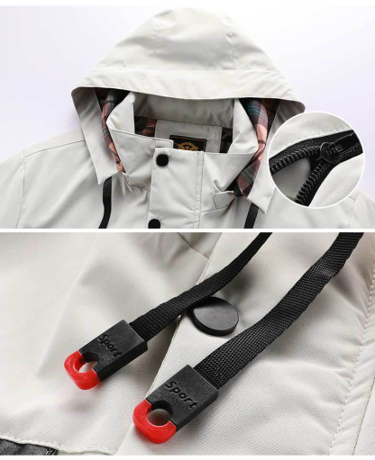 Alberchris™ Men's Mid-Length Hooded Rainproof and Windproof Jacket