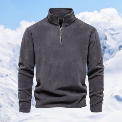 Alberchris™ Autumn and winter men's polar fleece half zipper stand collar long sleeve sweatshirt