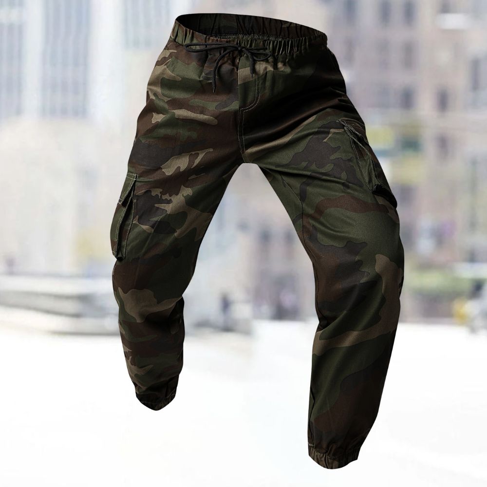 Silberfleck Wasserdichte, lose Cargo-Neun-Punkt-Hose für Herren im Camouflage-Stil
