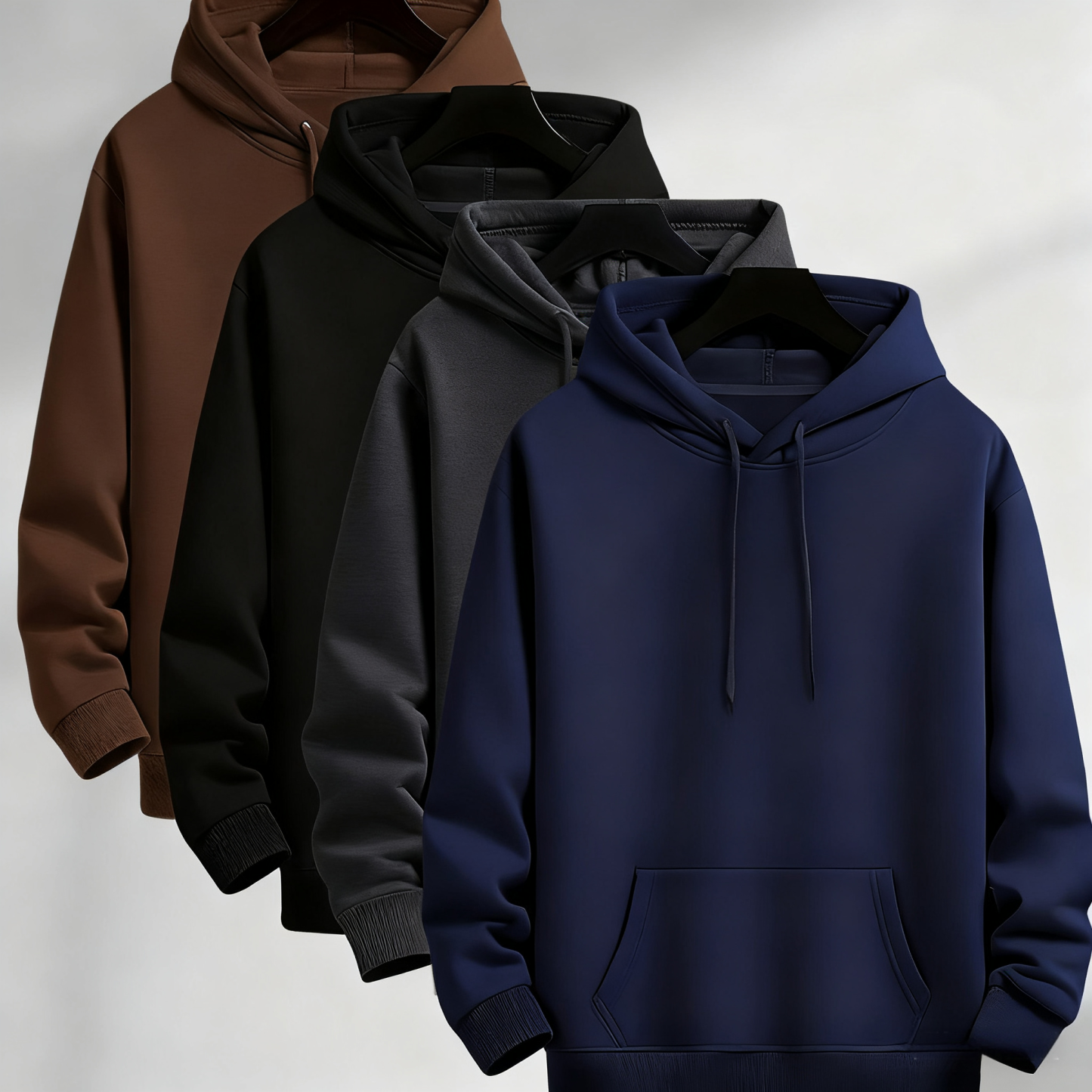 Lässiges Herren-Kapuzenpullover-Set für Herbst/Winter (4-teiliges Set)