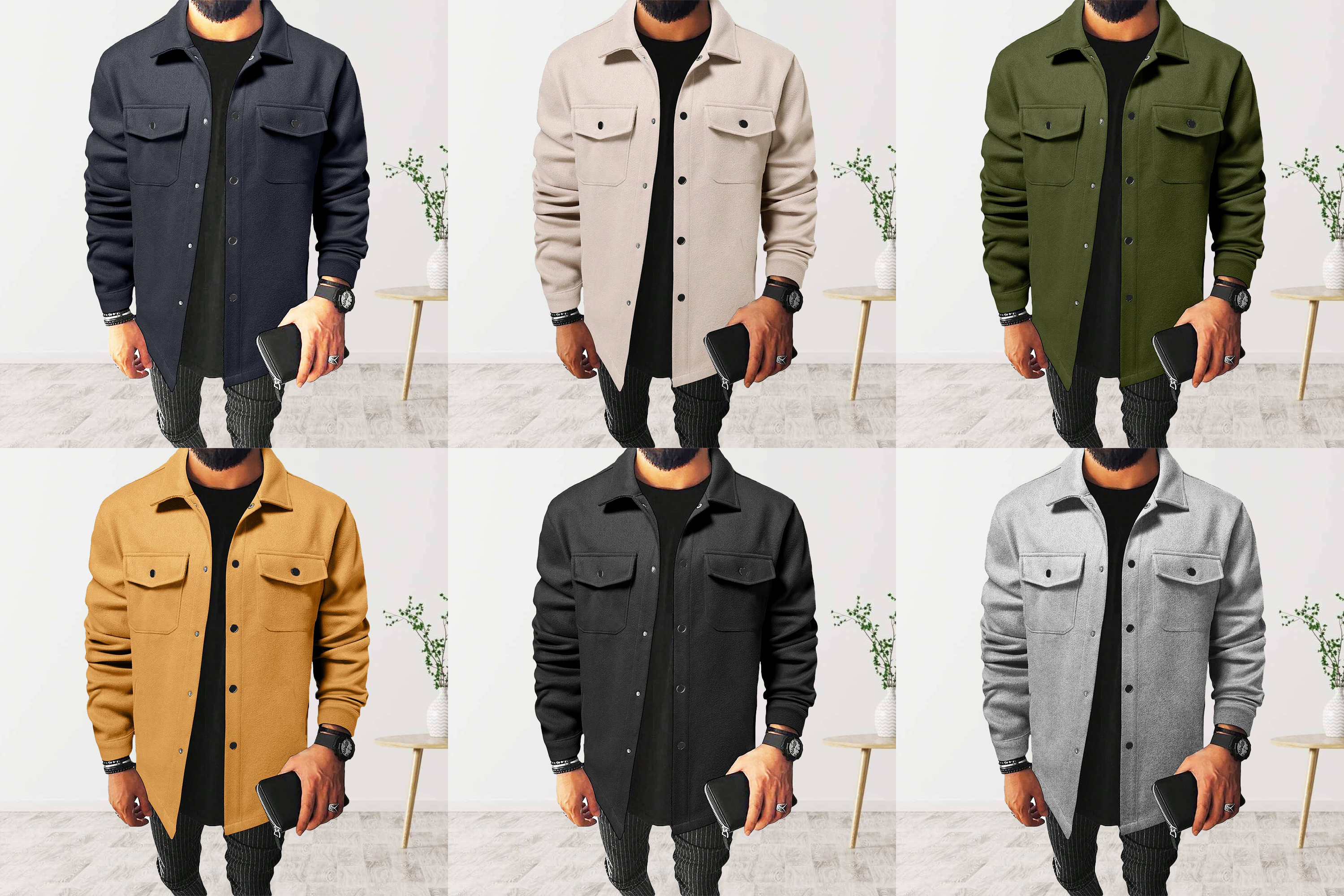 Alberchris™ New autumn and winter men's lapel brushed casual shirt