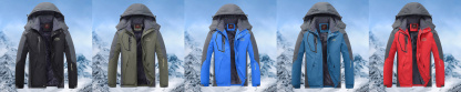 Alberchris™ New style of velvet waterproof and windproof men's warm hooded jacket for winter