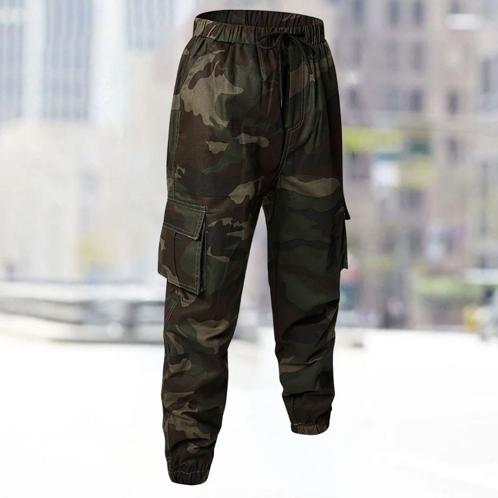 Silberfleck Wasserdichte, lose Cargo-Neun-Punkt-Hose für Herren im Camouflage-Stil