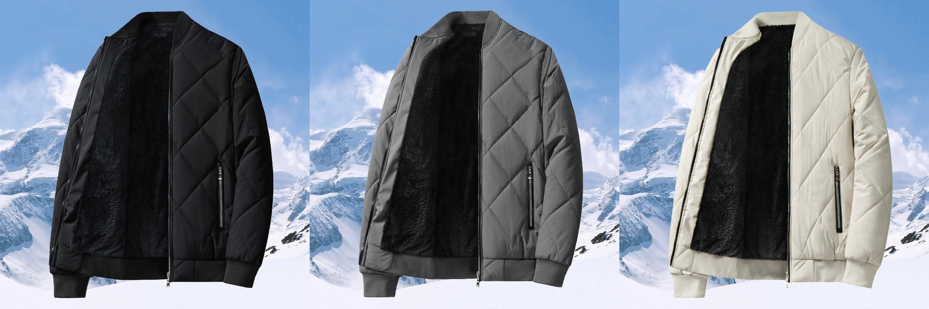 Alberchris™ New style of men's winter velvet and thickened stand-up collar warm cotton jacket