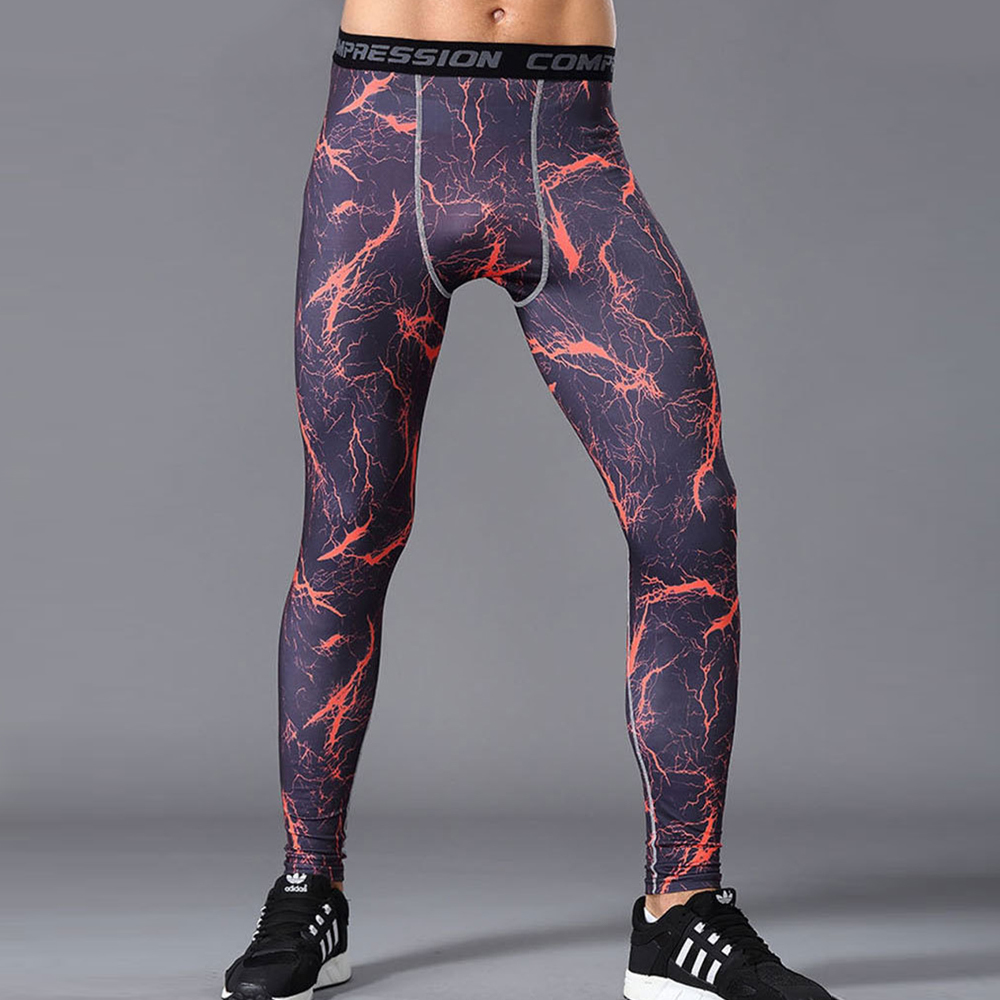 Alberchris™ Men's Printed Sports Quick Dry Pants Running Fitness Pants Leggings