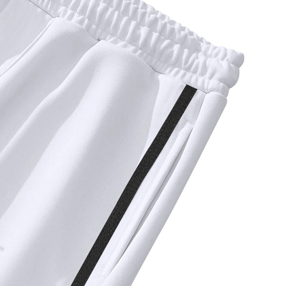 Alberchris™ Men's New Solid Striped Fashion Buttoned Wide Leg Pants Casual Sports Pants