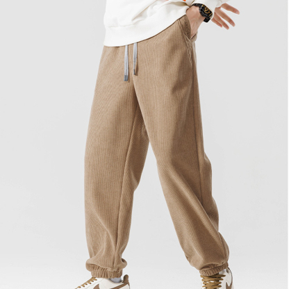 Alberchris™ Men's autumn and winter new solid color fashion wide-leg jogger pants Sweatpants