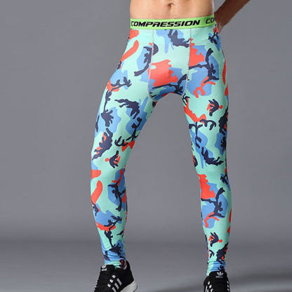 Alberchris™ Men's Printed Sports Quick Dry Pants Running Fitness Pants Leggings