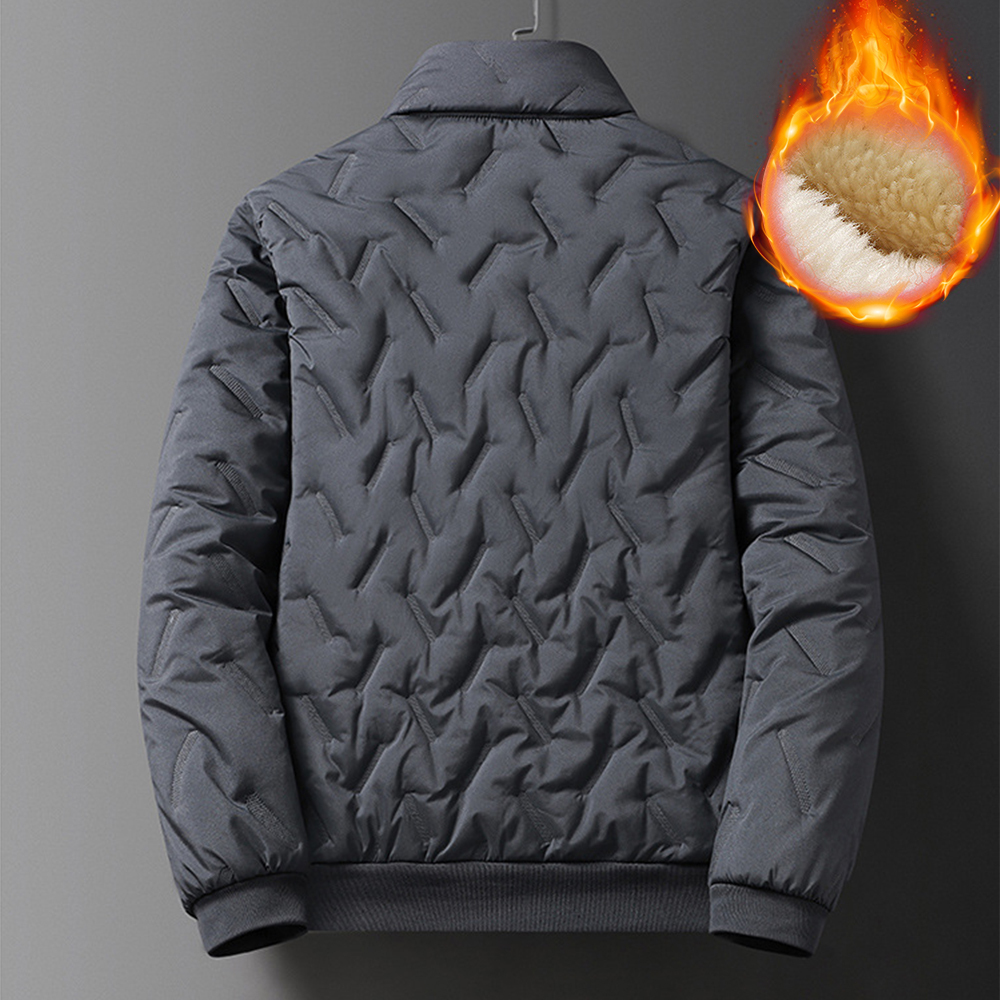 Alberchris™ New winter men's comfortable large size velvet thickened hooded jacket warm stand-up collar cotton coat