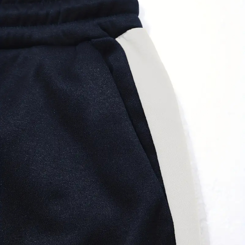 Alberchris Men's Hooded Sweatshirt + Trousers Sports Suit