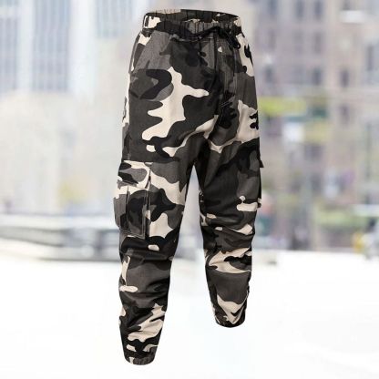Silberfleck Wasserdichte, lose Cargo-Neun-Punkt-Hose für Herren im Camouflage-Stil