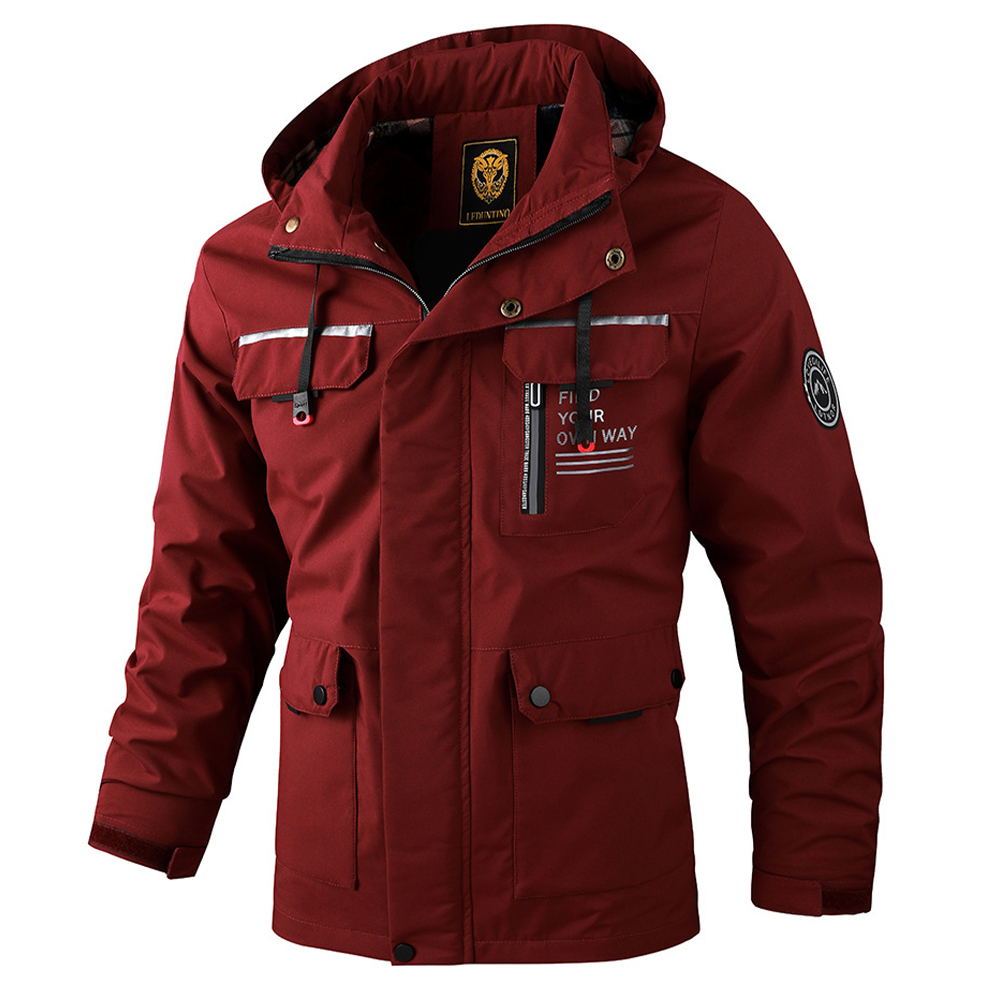 Alberchris™ Men's Mid-Length Hooded Rainproof and Windproof Jacket