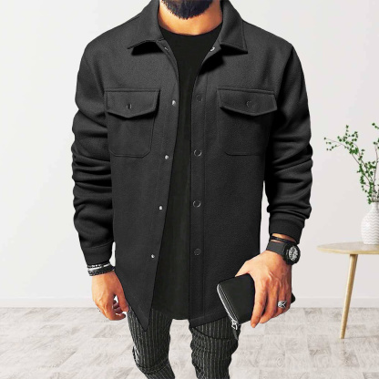 Alberchris™ New autumn and winter men's lapel brushed casual shirt