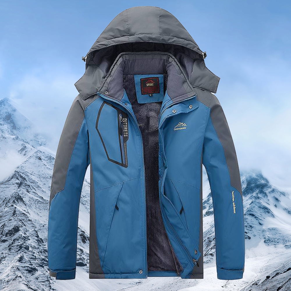 Alberchris™ New style of velvet waterproof and windproof men's warm hooded jacket for winter