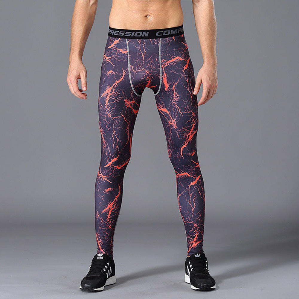 Alberchris™ Men's Printed Sports Quick Dry Pants Running Fitness Pants Leggings