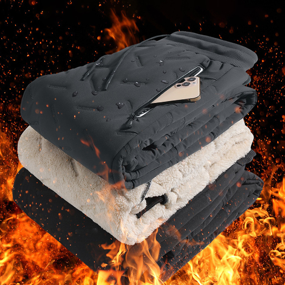 Alberchris™ Men's thickened sherpa warm and waterproof cotton pants