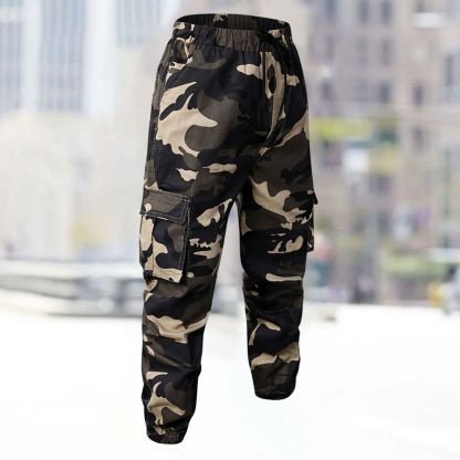 Silberfleck Wasserdichte, lose Cargo-Neun-Punkt-Hose für Herren im Camouflage-Stil