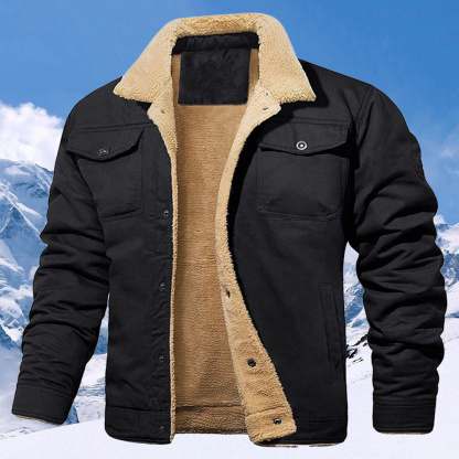 Alberchris™ New Men's Plush Thick Lapel Work Jacket