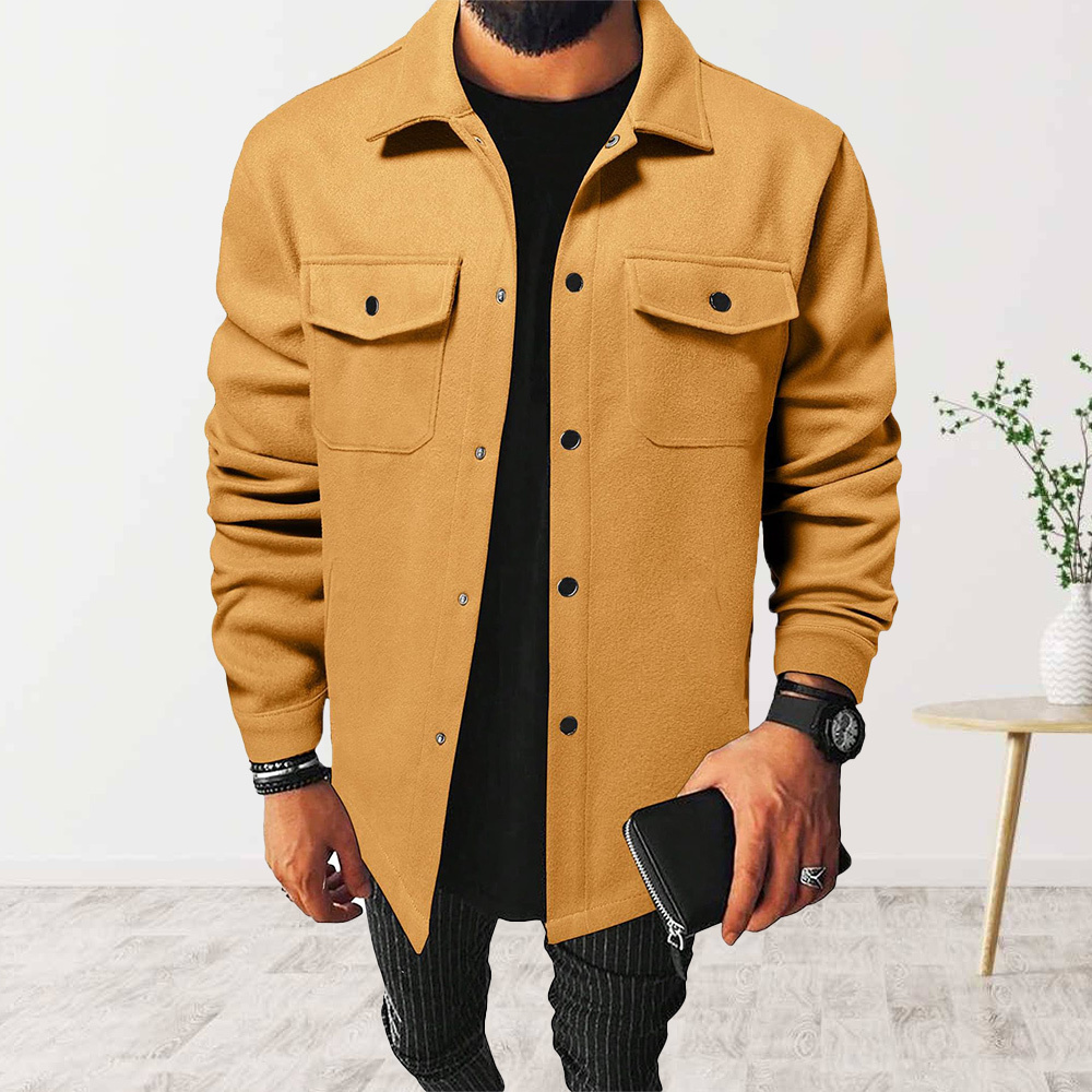 Alberchris™ New autumn and winter men's lapel brushed casual shirt