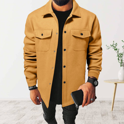 Alberchris™ New autumn and winter men's lapel brushed casual shirt