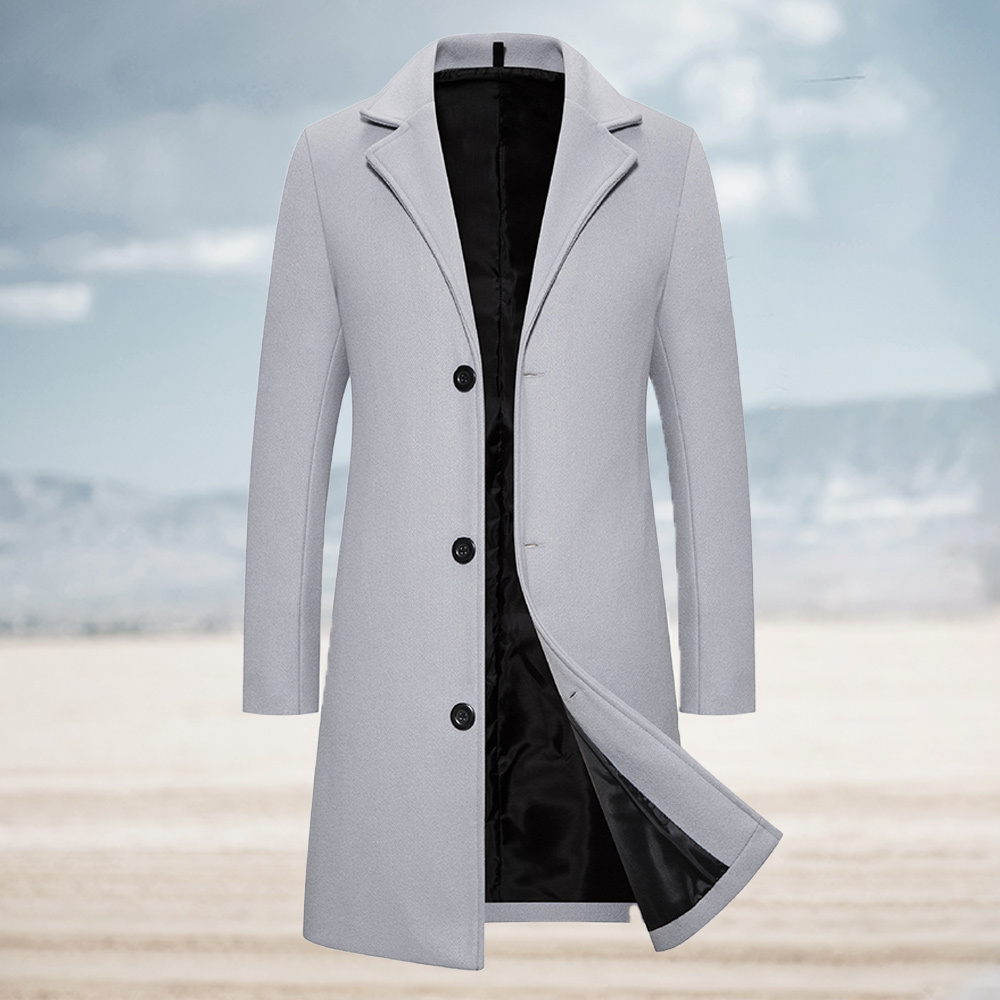 Alberchris™ New autumn and winter men's single-breasted trench coat