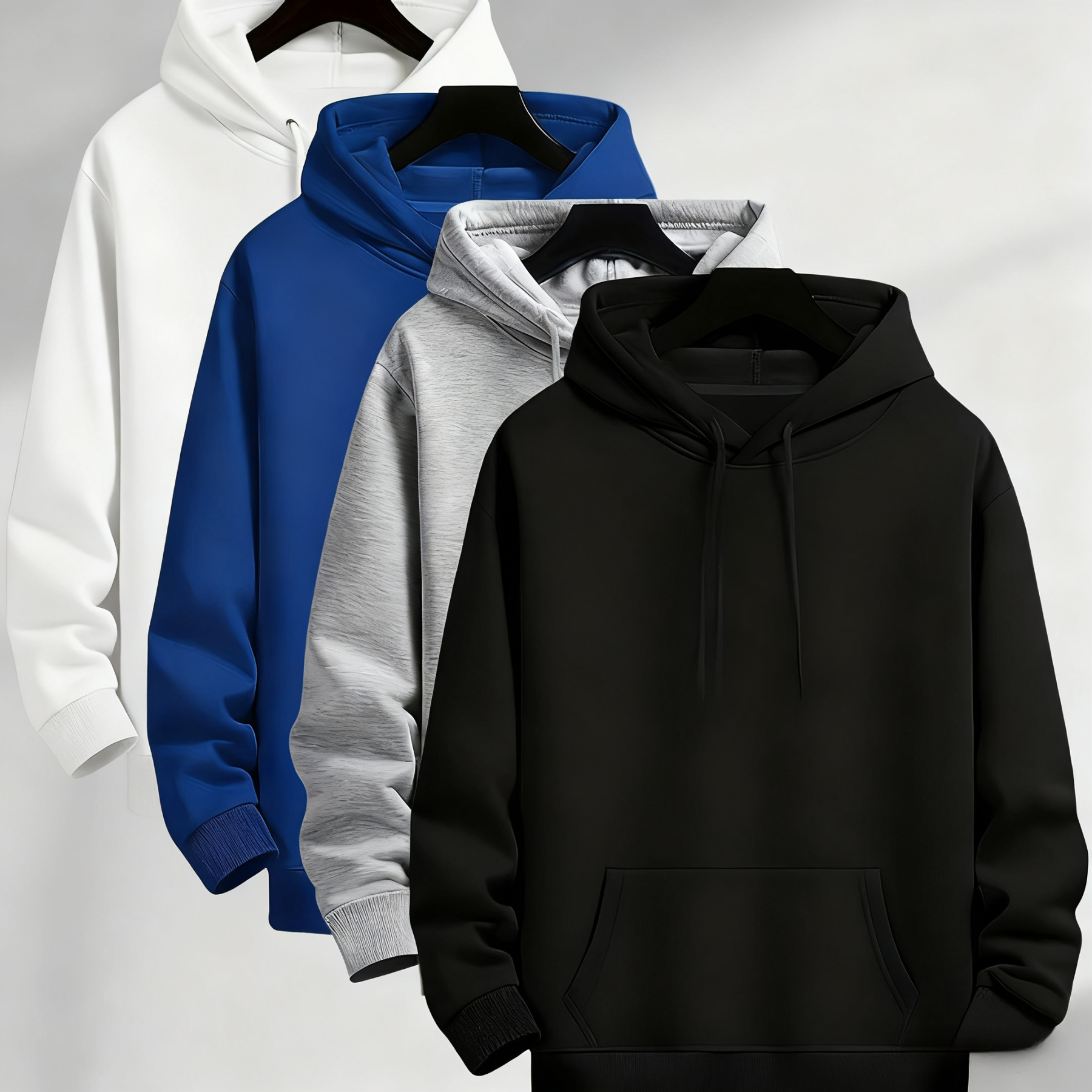 Lässiges Herren-Kapuzenpullover-Set für Herbst/Winter (4-teiliges Set)