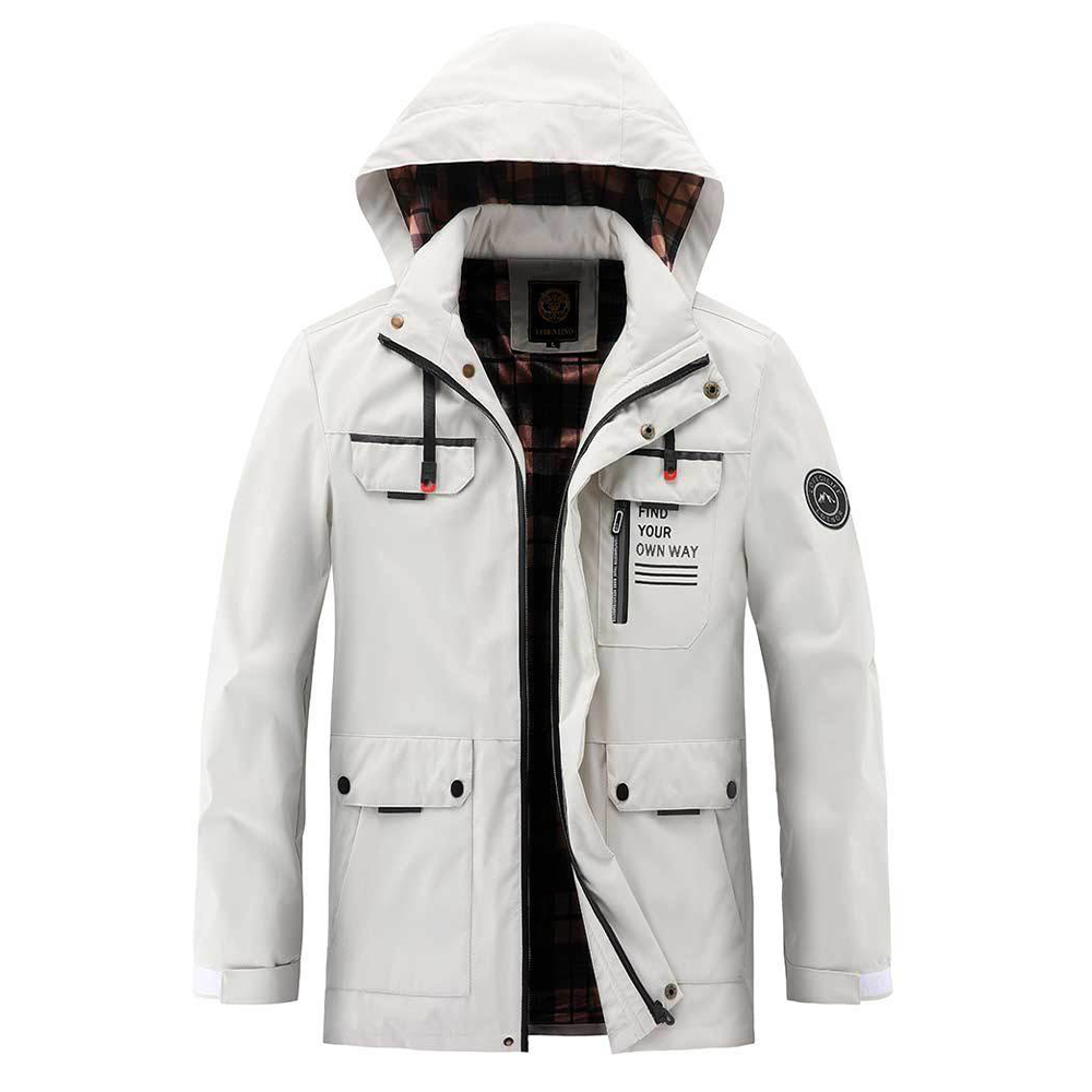 Alberchris™ Men's Mid-Length Hooded Rainproof and Windproof Jacket