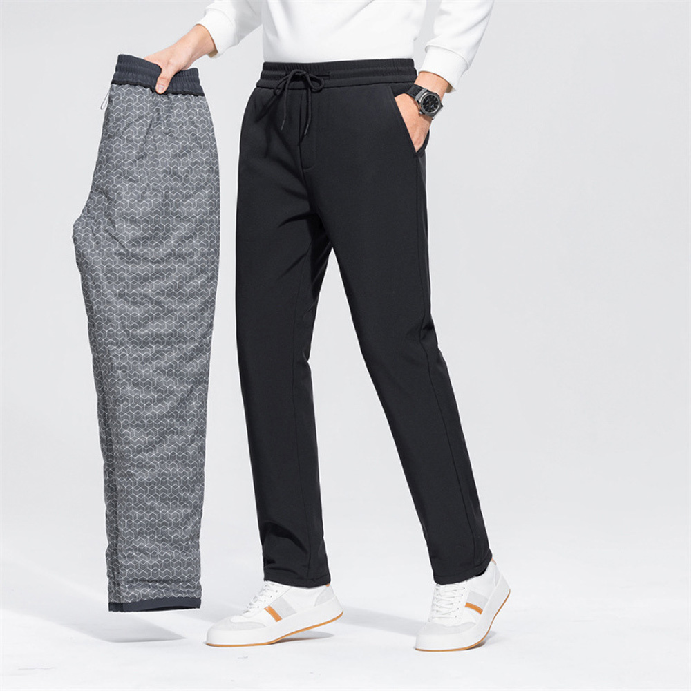 Alberchris™ Winter Men's Warm Straight Casual Solid Color Down Pants