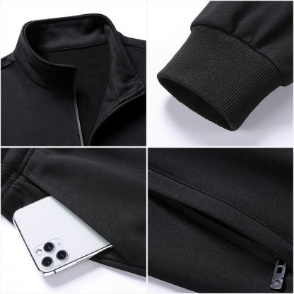 Alberchris™ Autumn and winter new men's casual sports style fashion jacket long sleeve trousers two-piece suit