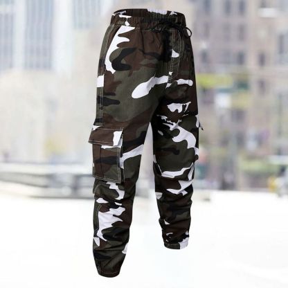 Silberfleck Wasserdichte, lose Cargo-Neun-Punkt-Hose für Herren im Camouflage-Stil