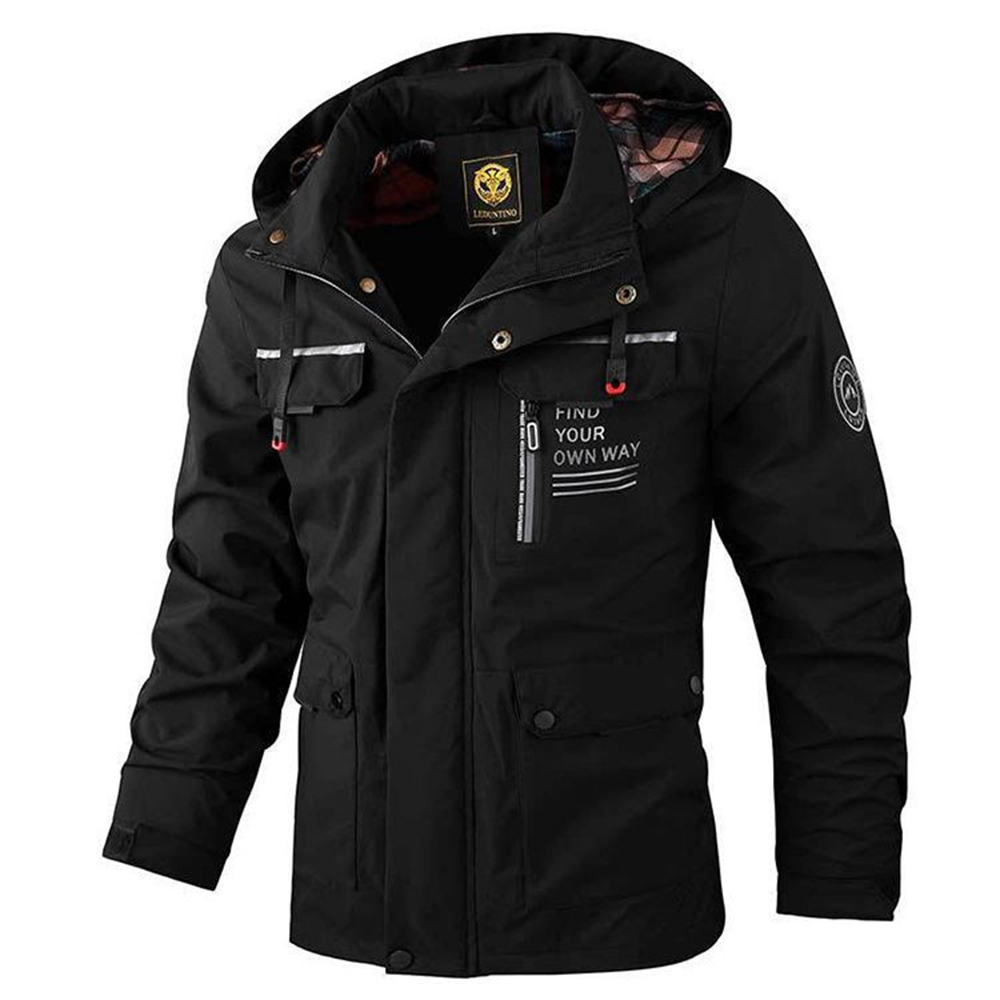 Alberchris™ Men's Mid-Length Hooded Rainproof and Windproof Jacket