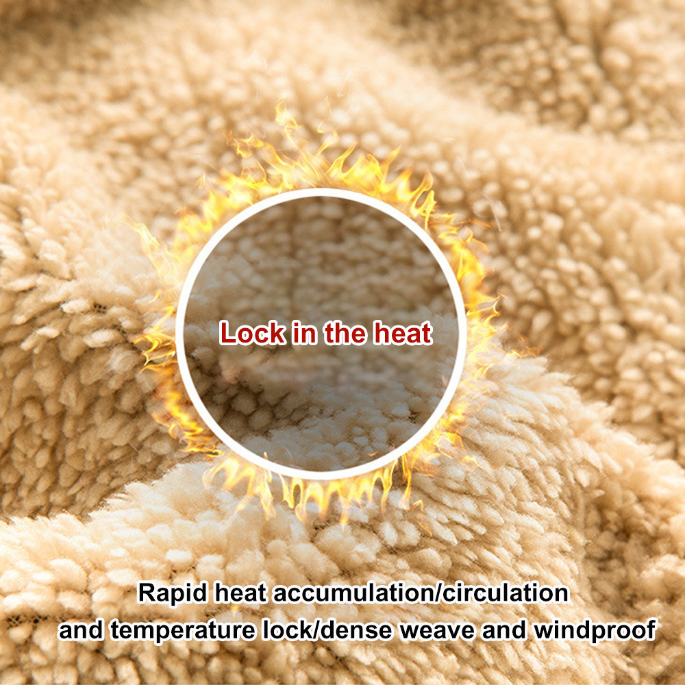 Alberchris™ New autumn and winter men's lambswool thickened warm hooded sweatshirt suit