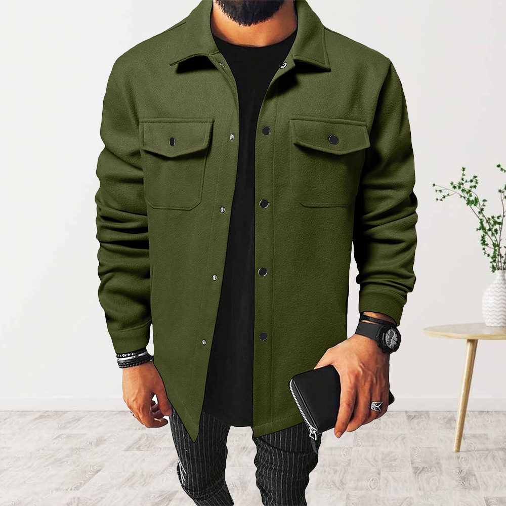 Alberchris™ New autumn and winter men's lapel brushed casual shirt