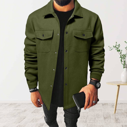 Alberchris™ New autumn and winter men's lapel brushed casual shirt