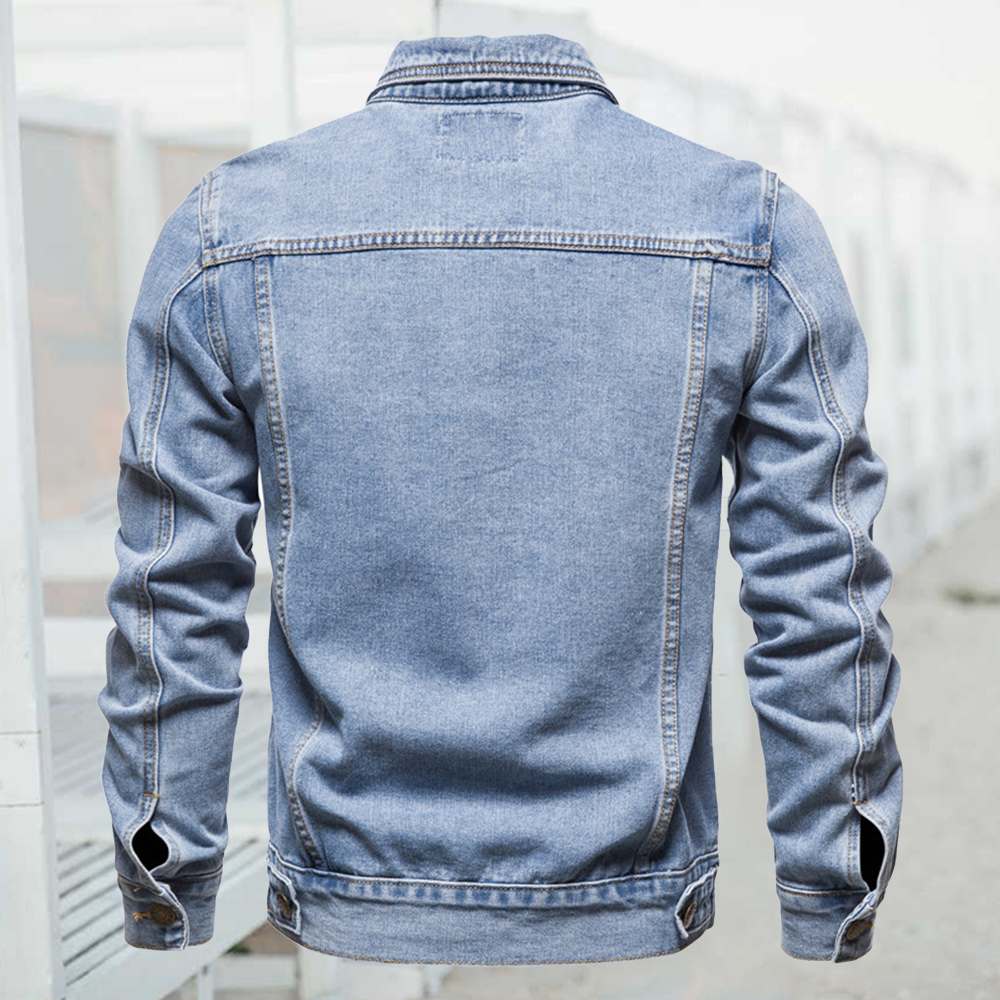 Alberchris™ 2024 New Men's Long Sleeve Lapel Denim Jacket