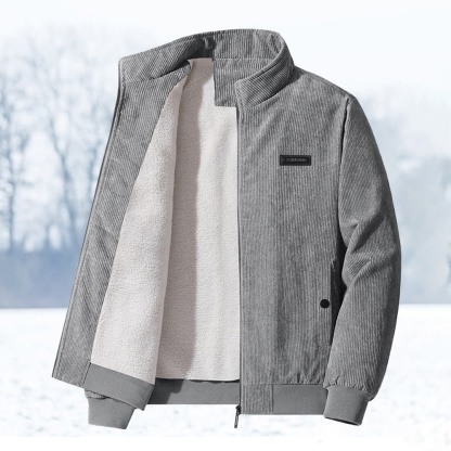 Alberchris™ New winter thickened corduroy men's stand-up collar lambskin jacket