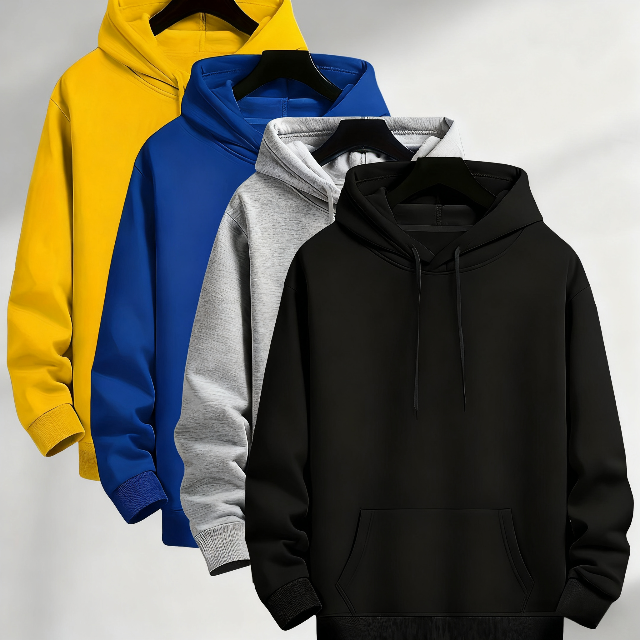 Lässiges Herren-Kapuzenpullover-Set für Herbst/Winter (4-teiliges Set)