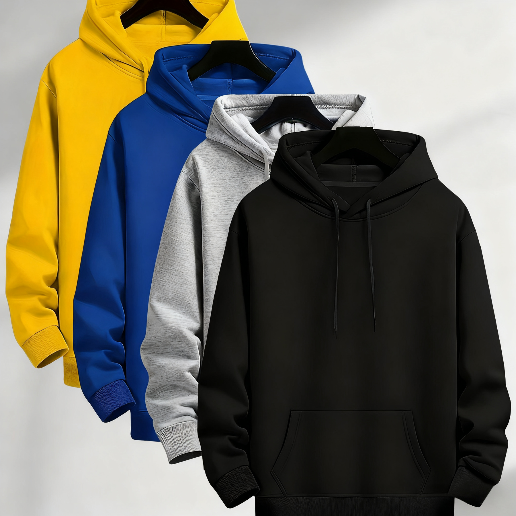 Lässiges Herren-Kapuzenpullover-Set für Herbst/Winter (4-teiliges Set)