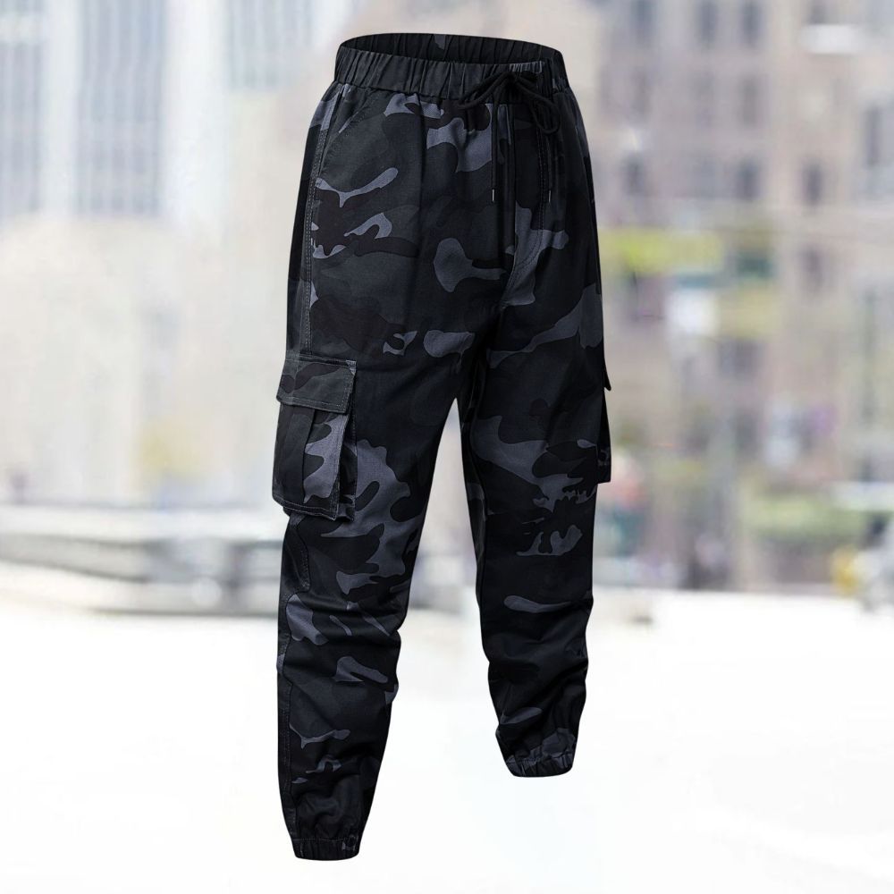 Silberfleck Wasserdichte, lose Cargo-Neun-Punkt-Hose für Herren im Camouflage-Stil