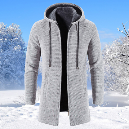 Alberchris™ Men's mid-length hooded sweater jacket