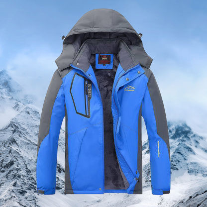 Alberchris™ New style of velvet waterproof and windproof men's warm hooded jacket for winter