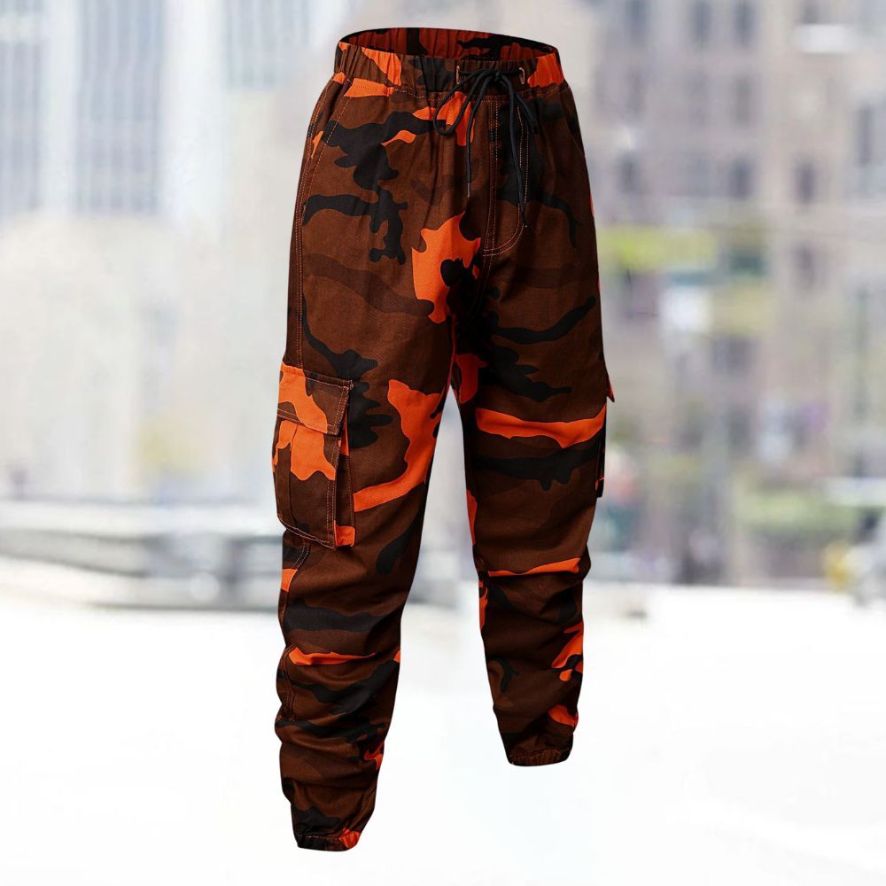 Silberfleck Wasserdichte, lose Cargo-Neun-Punkt-Hose für Herren im Camouflage-Stil
